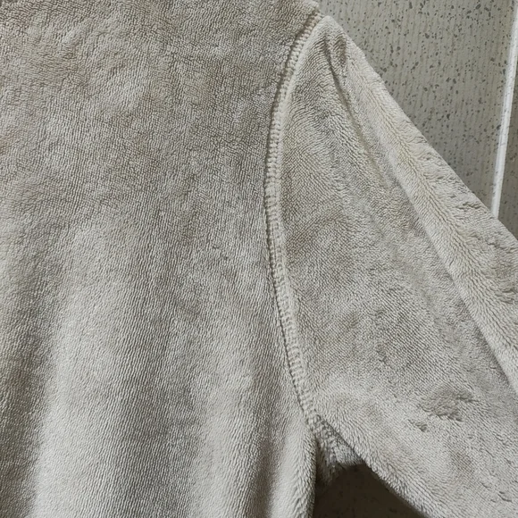 UGG Women’s Fleece Knit Robe Marlow Medium Belted Moonbeam Beige Kimono Plush - Picture 13 of 15